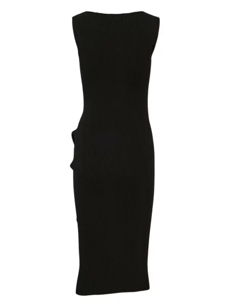 Rochie midi Rick Owens drapată până la genunchi de costum negru