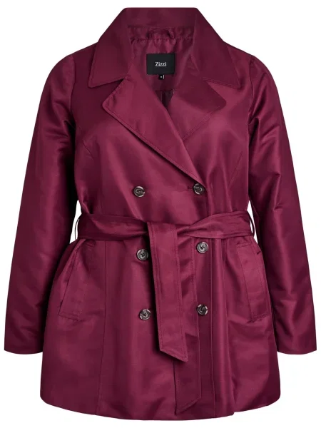 Zizzi Palton de primăvară-toamnă CASELIN bordeaux roșu