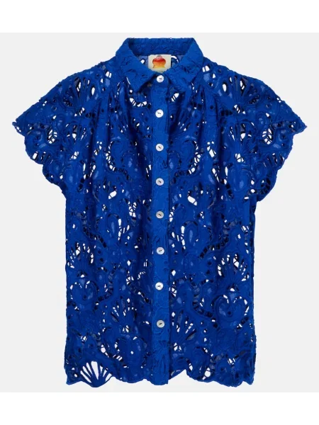Cămașă Farm Rio din dantelă albastru
