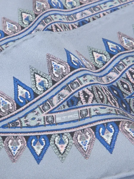 Fular Etro cu model paisley albastru