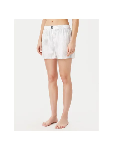 HUGO Kratke hlače pižama Relaxed Fit bela