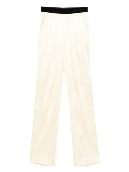 Pantaloni Tom Ford de catifea galben