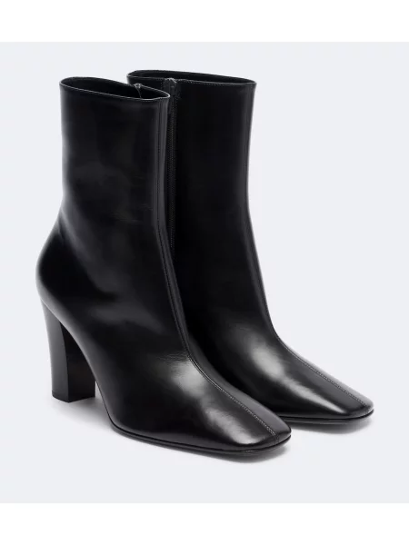 Cizme scurte The Row din piele negru