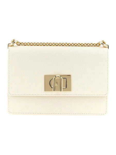 Torebka crossbody Furla skórzana beżowa