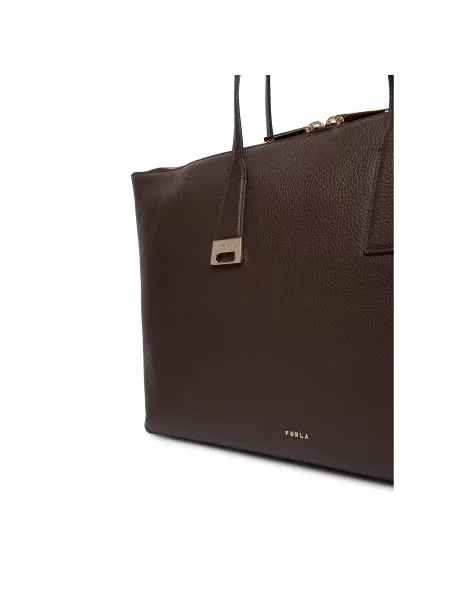 Furla kabelka typu shopper dámska kožená Olivia L Tote hnedá