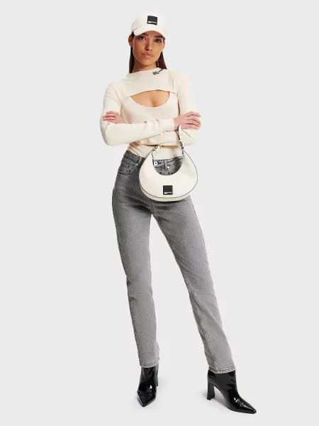 Прямі джинси Karl Lagerfeld Jeans бавовна/еластан сірий