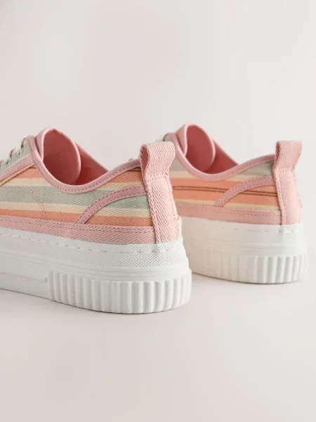Next Sportbačiai be auliuko Forever Comfort® šviesiai žalia / koralų splava / šviesiai oranžinė balta