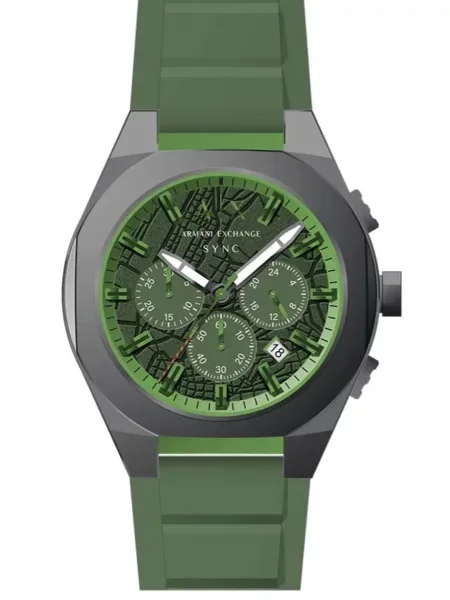Armani Exchange ceas sport pentru femei Sync verde