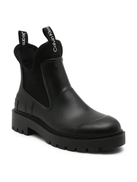 Calvin Klein Jeans Gumicsizma Mid Rainboot Chelsea fekete