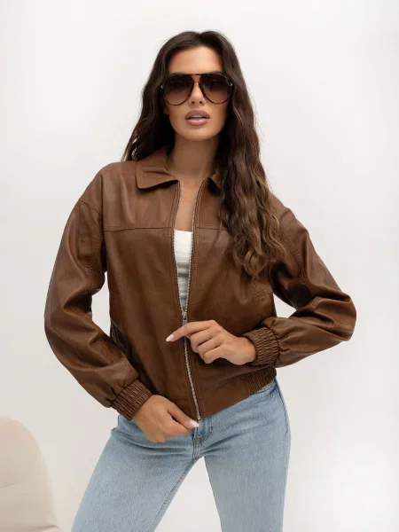 Jakna Italy Moda smeđa