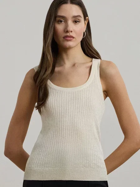 Lauren Ralph Lauren tricou fără mâneci bej