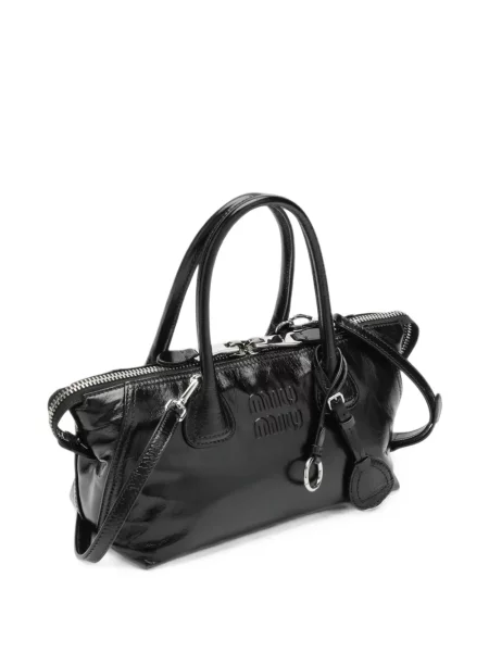 Shopper kabelka Miu Miu s autogramem černá