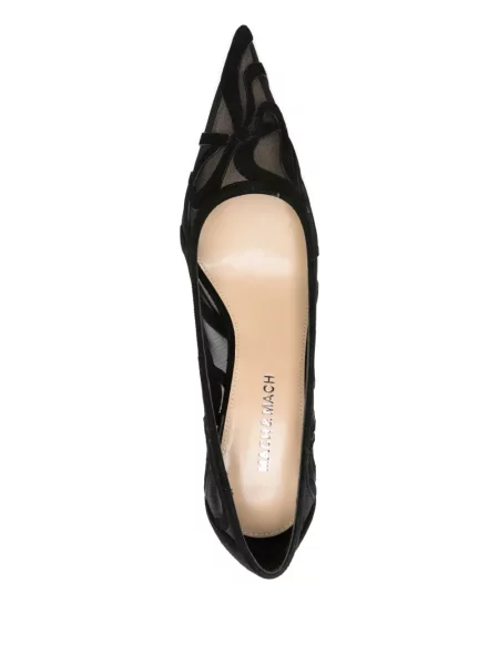Pantofi cu toc Mach & Mach plasă negru