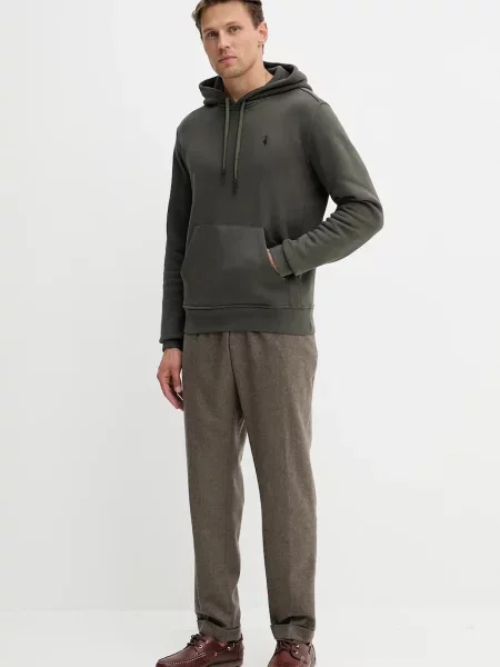 Кофта Trussardi з капюшоном однотонна зелений