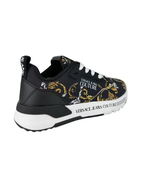 Sneakersy Versace Jeans Couture z nadrukiem czarne