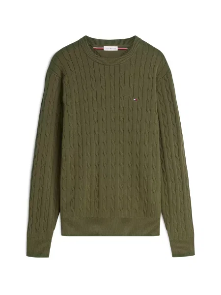 TOMMY HILFIGER Pulover Classic oliv