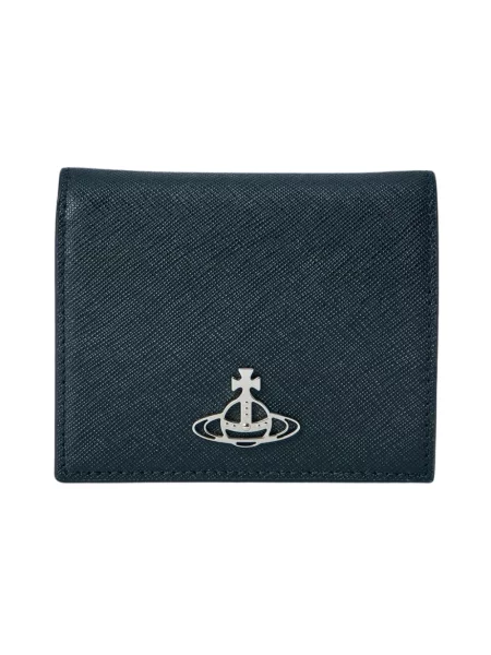 Portfel Vivienne Westwood skórzany z logo czarny