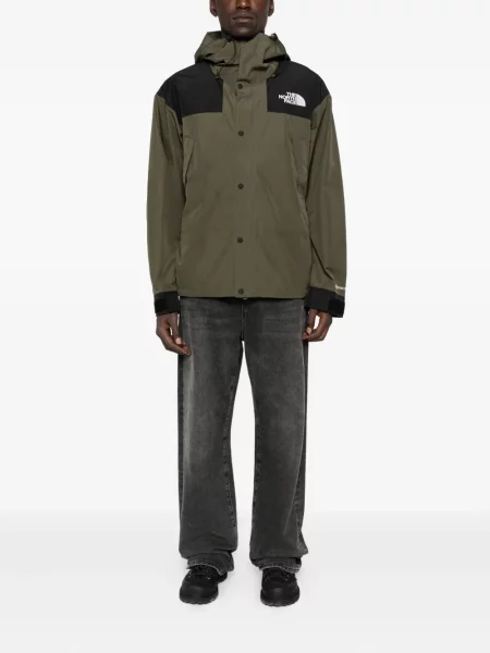 Geacă The North Face cu glugă verde