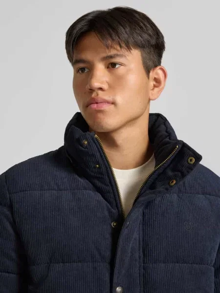 Pikowana kurtka w stylu sztruksu Superdry granatowa