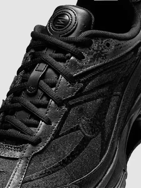 Кожаные повседневные кроссовки Nike черные