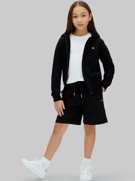 Calvin Klein Jeans teplákové šortky s bavlnou černé