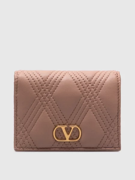 Кожаный кошелек Valentino розовый
