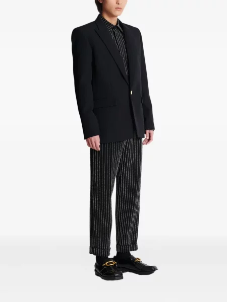 Geacă Balmain de lână negru