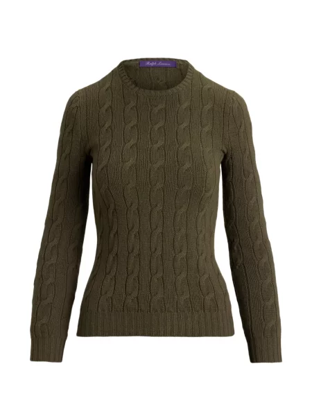 Pulover Ralph Lauren Collection din cașmir verde