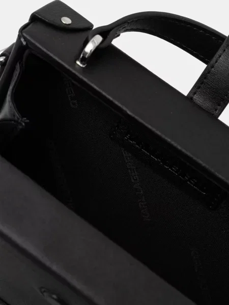 Кожаная сумка Karl Lagerfeld K/Autograph с автографом черная