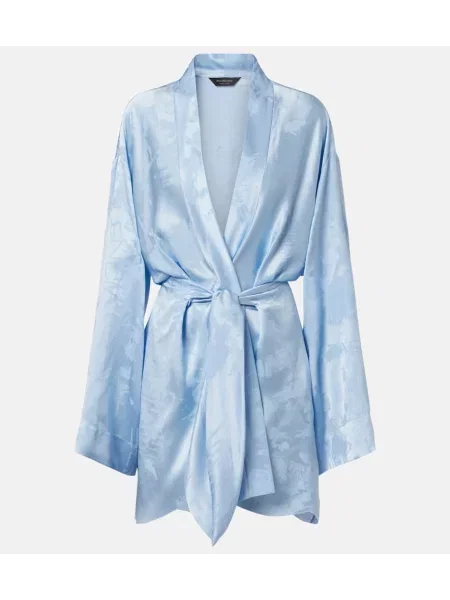 Rochie Balenciaga de mătase de costum albastru