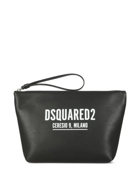 Geantă plic Dsquared2 cu autograf negru