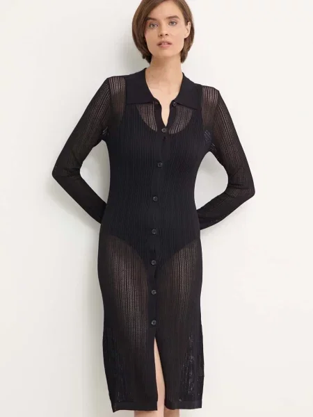 Жилетка Sandro Ferrone от лека материя черно