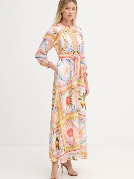 Hale BOB rochie din in Lakelynn portocaliu