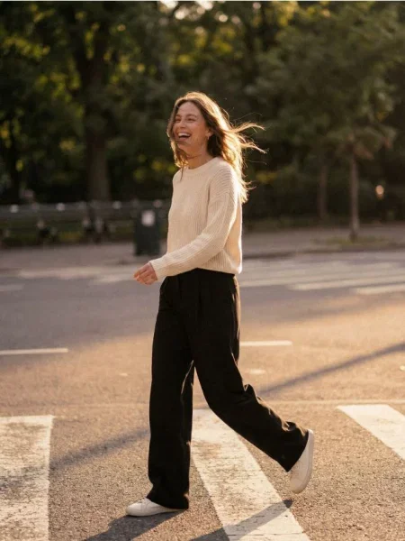 Штани wide leg чорний