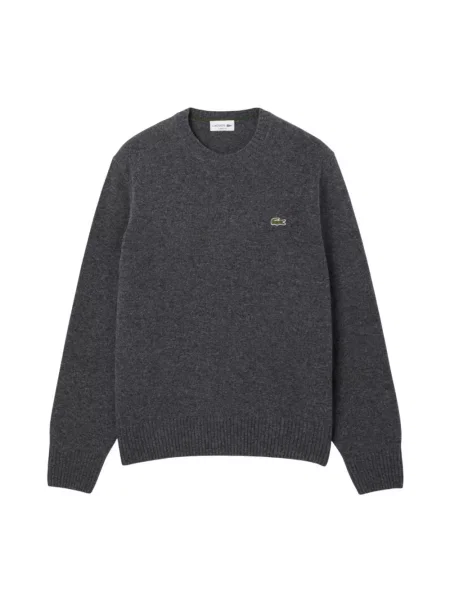 Sweter Lacoste wełniany szary