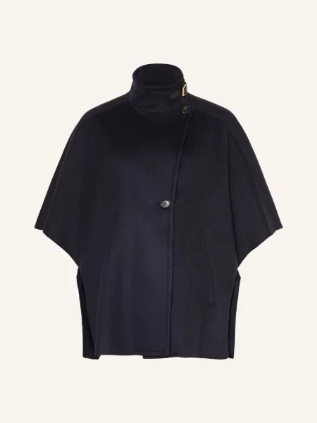 Max Mara Kašmírový Plášť Derrik tmavě modrá