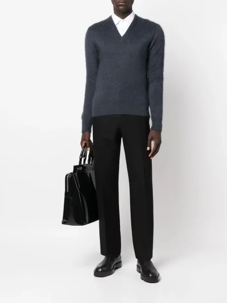 Dzianinowy sweter Tom Ford z dekoltem w serek