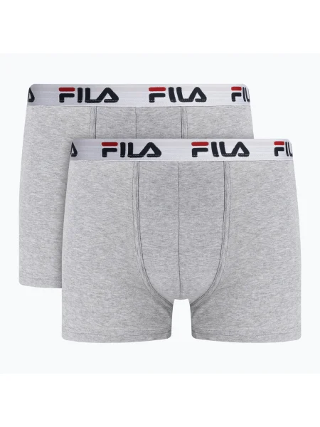 FILA Boxerky melírovaná / biela / čierna / červená sivá