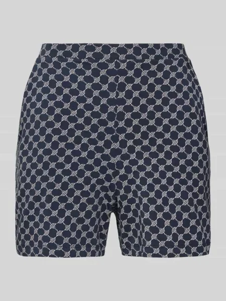 Szorty od piżamy o kroju regular fit z mieszanki bawełny z bocznymi wpuszczanymi Joop! Collection granatowe