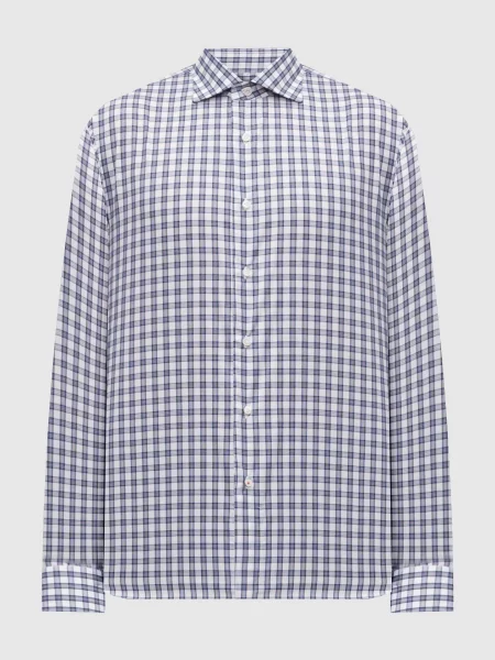 Клетчатая рубашка Isaia синяя
