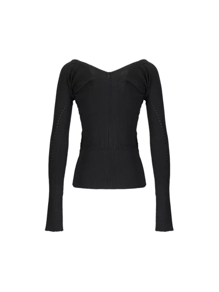 Top Jacquemus z dekoltem w serek czarny