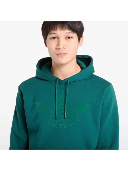 Mikina adidas Monogram Hoodie Collegiate Green S zelená
