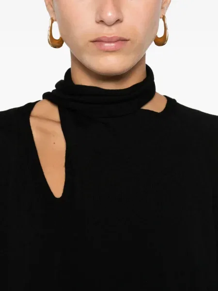 Pulover Incotex cu crăpătură negru