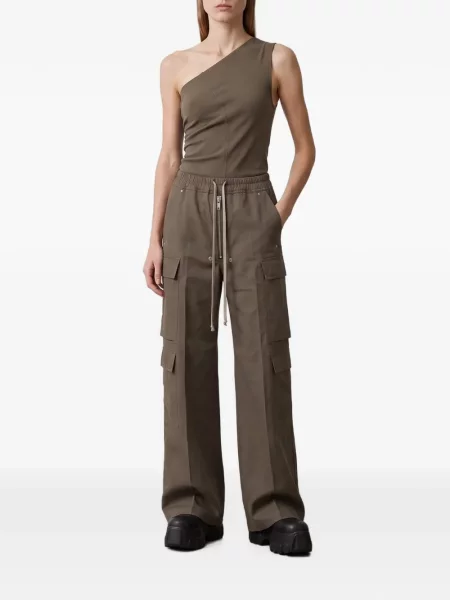 Pantaloni cargo Rick Owens cu cordon gri