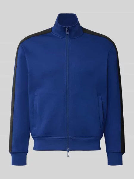 Bluza rozpinana o kroju regular fit z mieszanki bawełny model Felpa' Armani Exchange niebieska