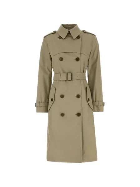Trenci Burberry cu două rânduri de nasturi verde