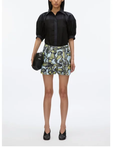 Pantaloni scurți 3.1 Phillip Lim cu imagine albastru