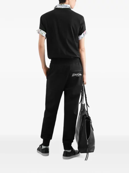 Pantaloni Dolce & Gabbana din jerseu negru