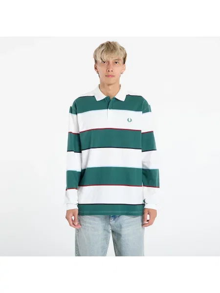 Pruhované polotričko Fred Perry jersey bílé