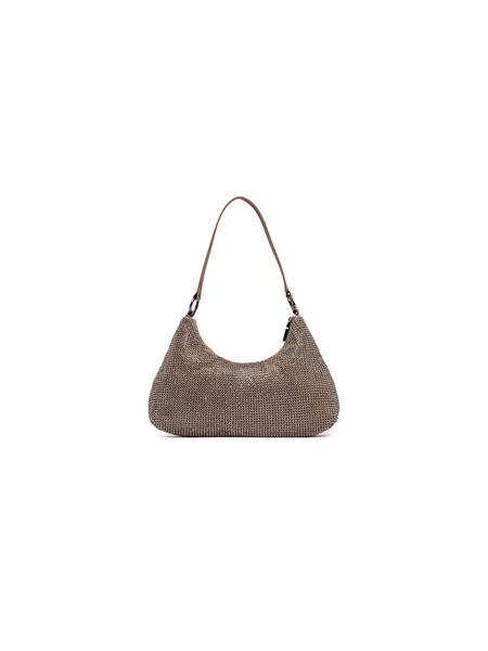 Guess Ročna torba Jewels Temno bež